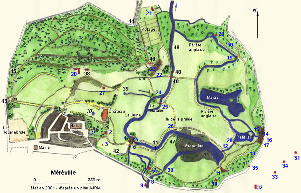 plan du Domaine de Méréville