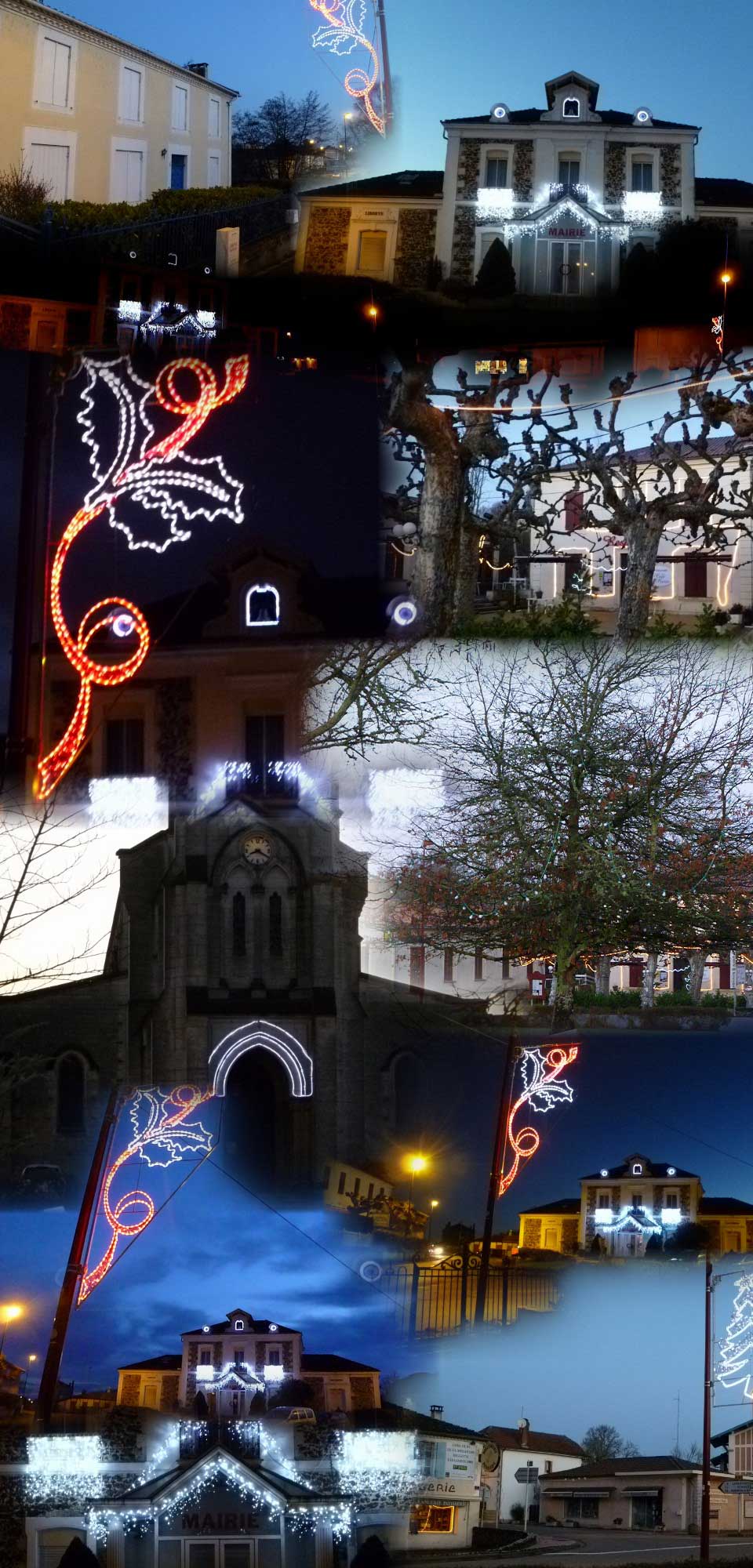 Pissos la nuit de Nol - collage