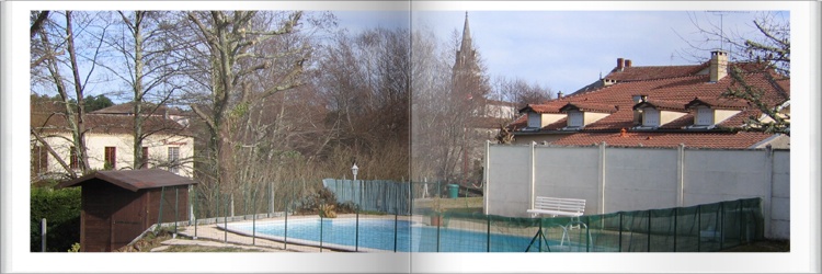 LA piscine au pied de l'glise