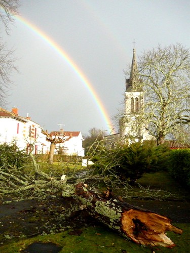 Arc-en-ciel aprs la tempte Klaus  Pissos