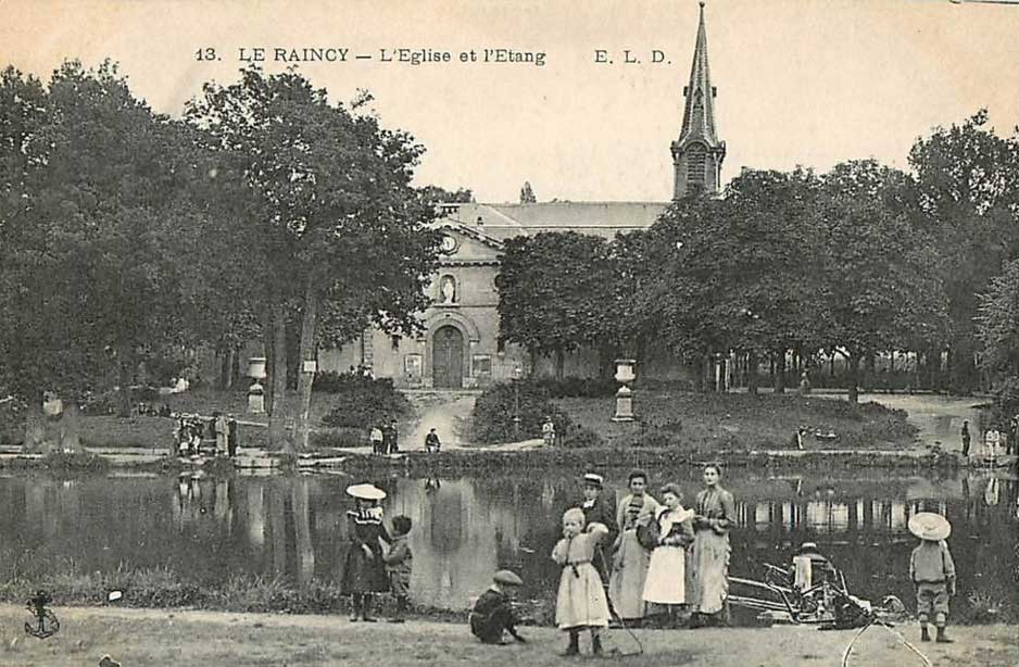 La mare et la ferme devenue église vers 1900