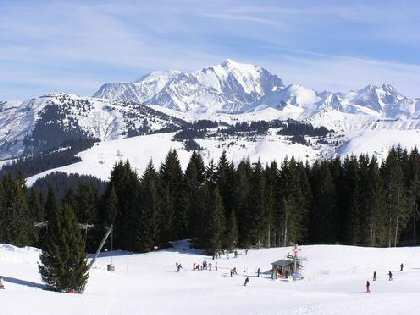 ( haut des pistes et Mont-blanc )