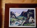 ( Tableau en bois sculpté - Le torrent - imagette )