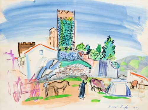 peinture Vernet-les-Bains par Raoul Dufy