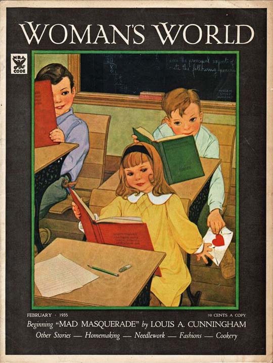 1935-02 La saint-Valentin à l'école