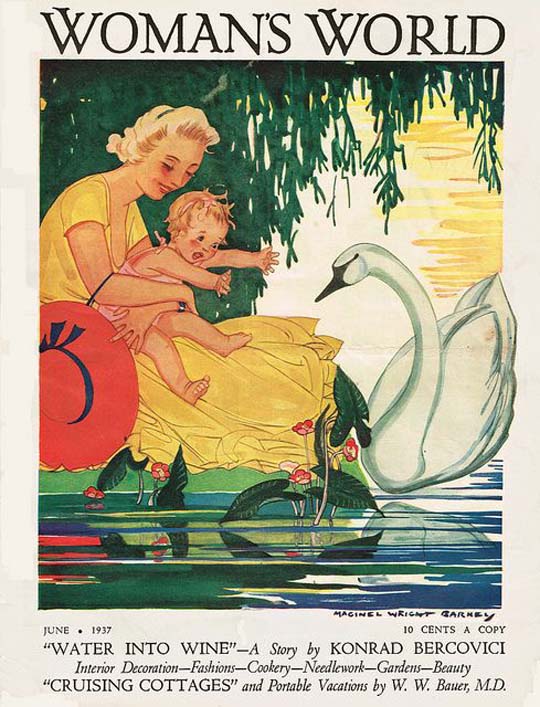 1937-06 Bébé et le cygne