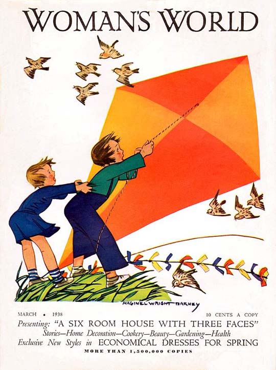 1938-03 Faire voler un cerf-volant un jour venteux