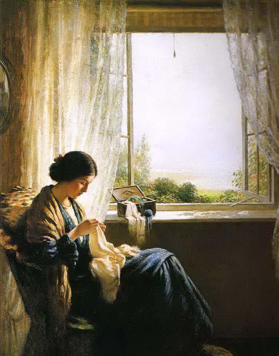 Sewing by the window