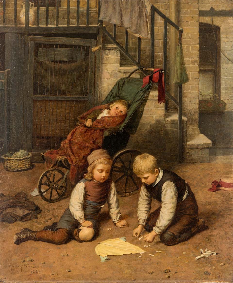 Children playing in the courtyard