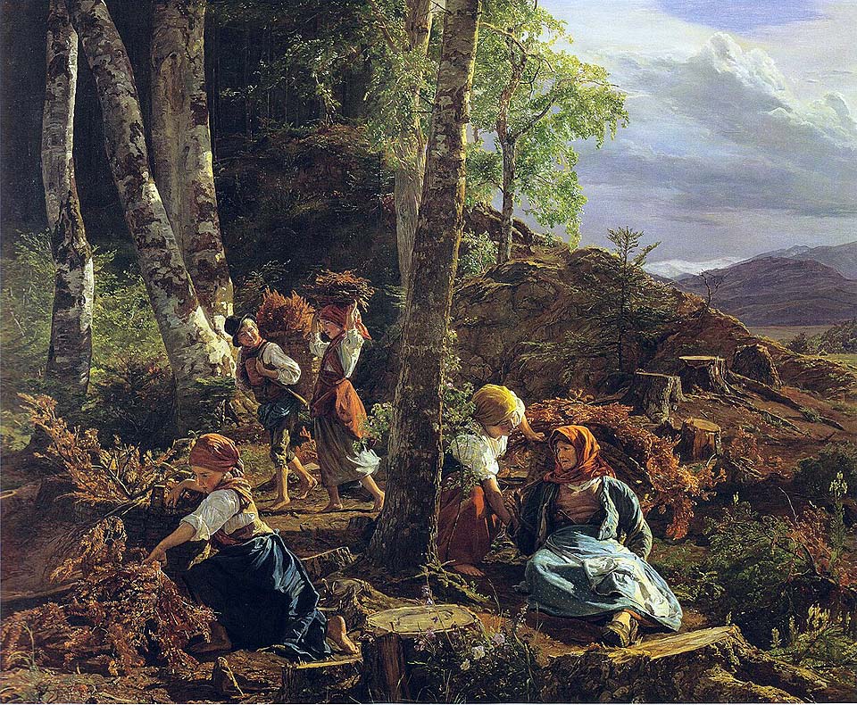 Brushwood collectors in the Vienna woods