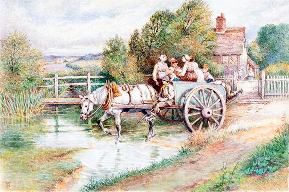 Children in a cart