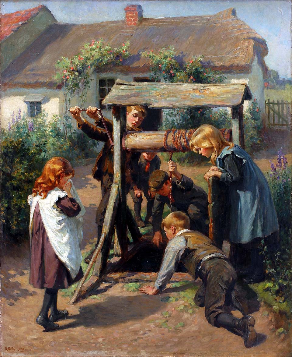 Children by the well
