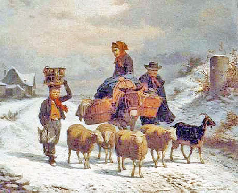 Going to market on a winter day
