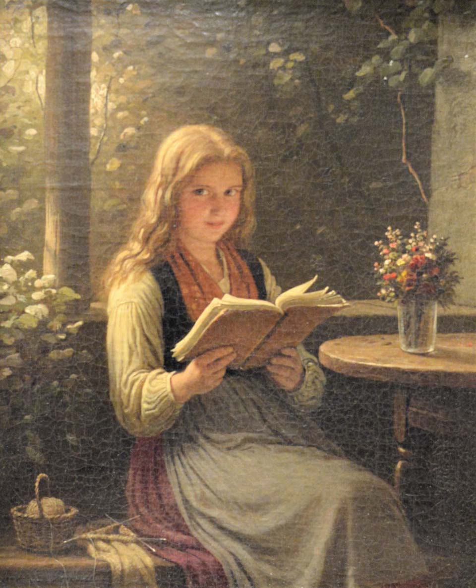 Young girl reading - 1