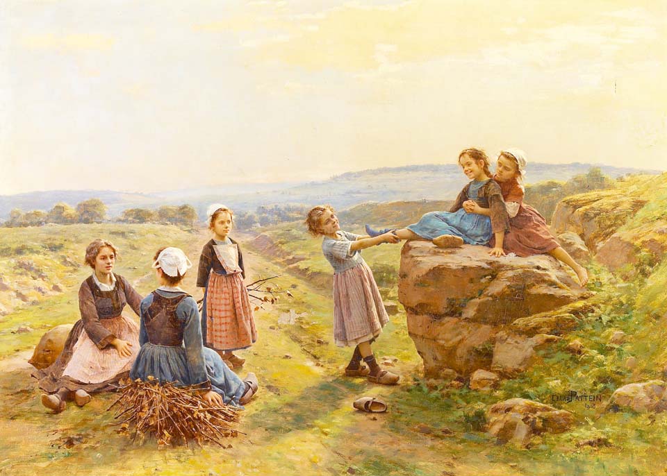 Breton children at play