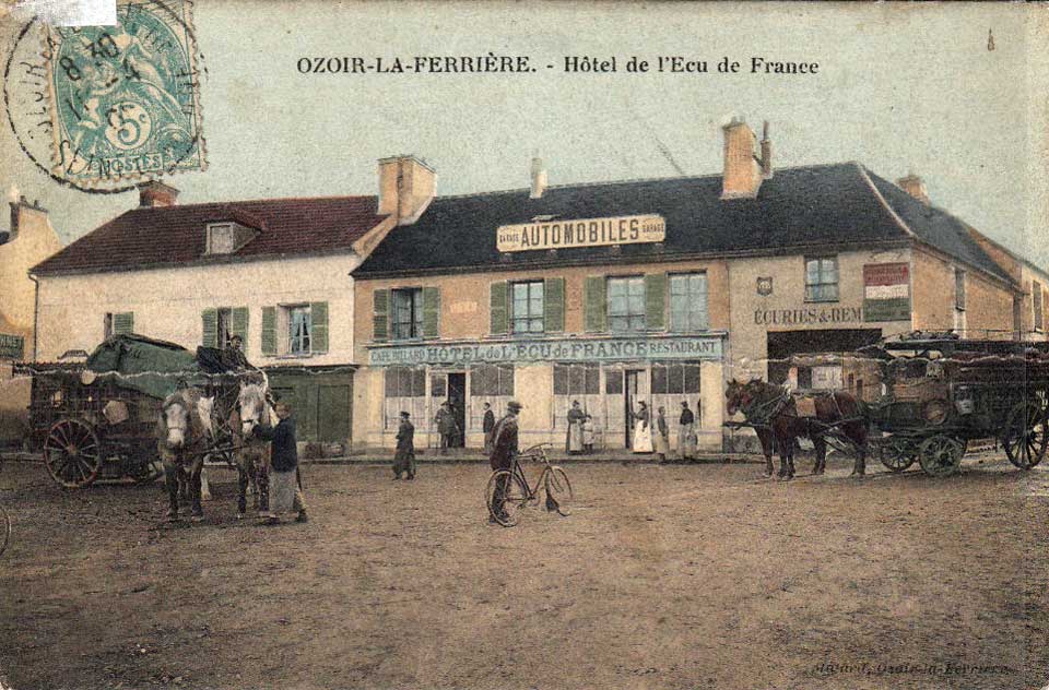 0zoir-la-Ferrière Hôtel de l'Ecu de France vers 1905