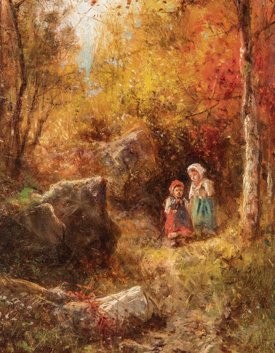 Children in autumn forest