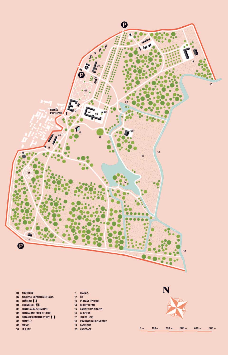 plan du Domaine de Chamarande