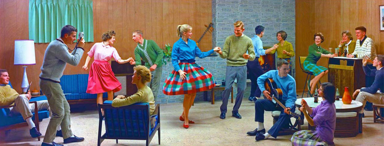 Teenage dance (Boum d'adolescents) – 1961- Colorama n°193 © KODAK/photo, Lee HOWICK et Neil MONTANUS - DR (ou teen party)