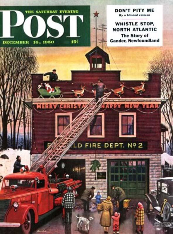 1950-12-16 Christmas at Fire Station